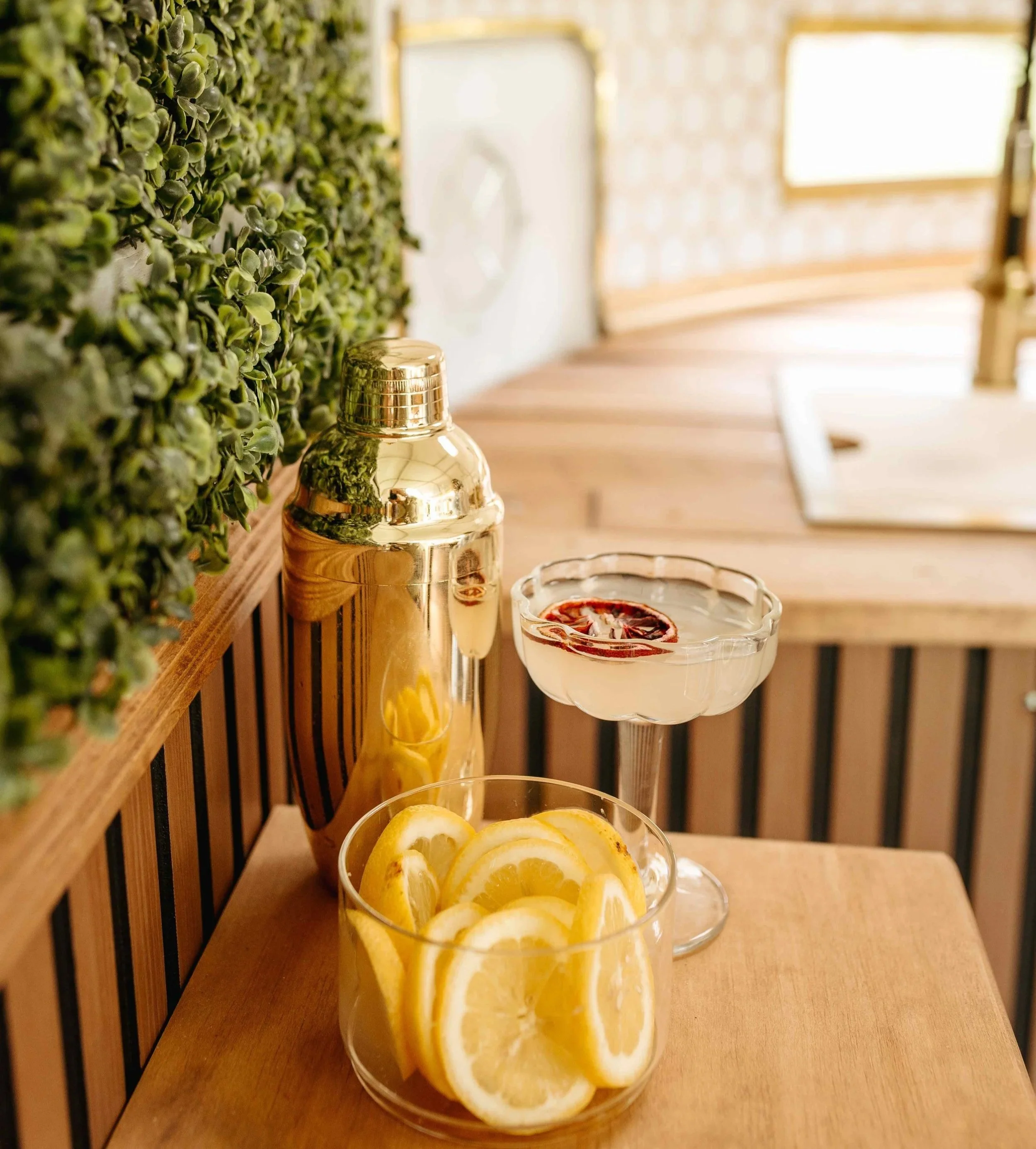 Drinks in a mobile bar in Connecticut