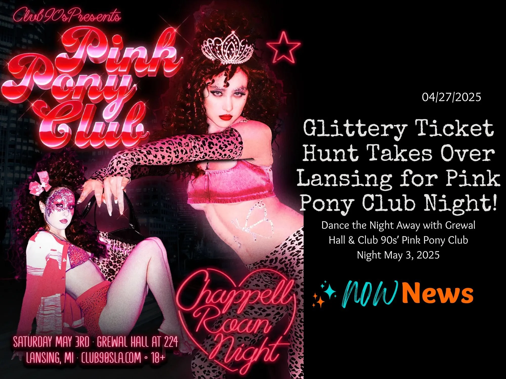 Now Marketing’s Glittery Ticket Hunt Takes Over Lansing for Pink Pony Club Night!