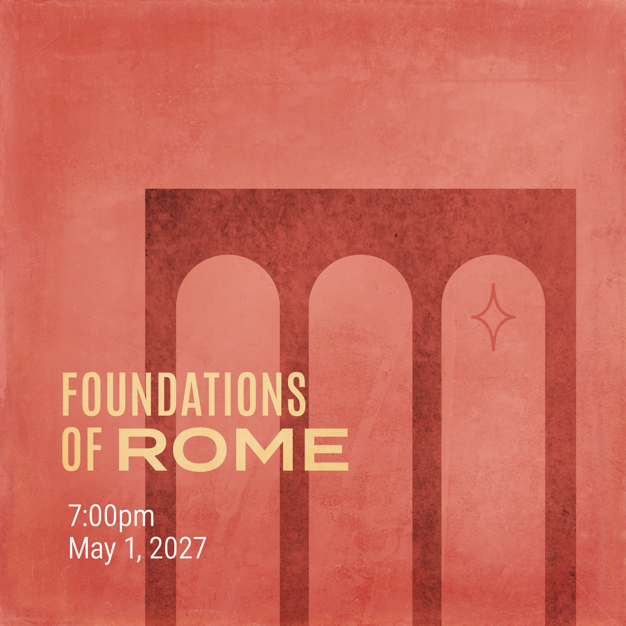 A poster for an event titled 'Foundations of Remote' scheduled for 7:00 pm on May 1, 2027.
