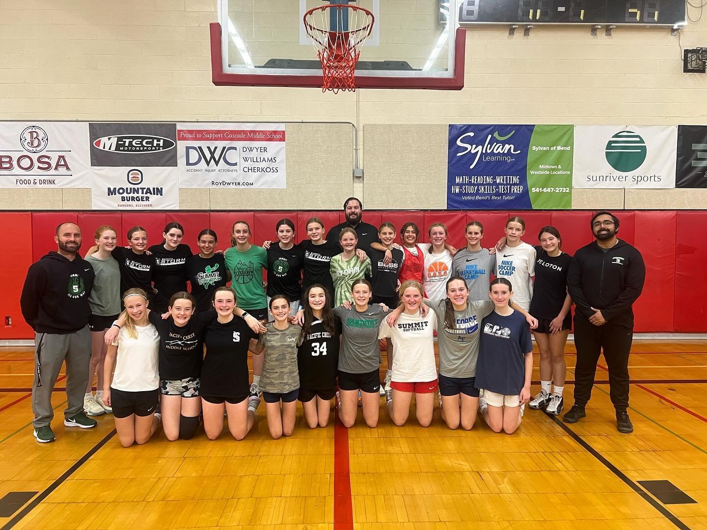 Day 2 of 7th and 8th grade tryouts in the books. They are out here doing it #ourway @summitselectgirlsbasketball
