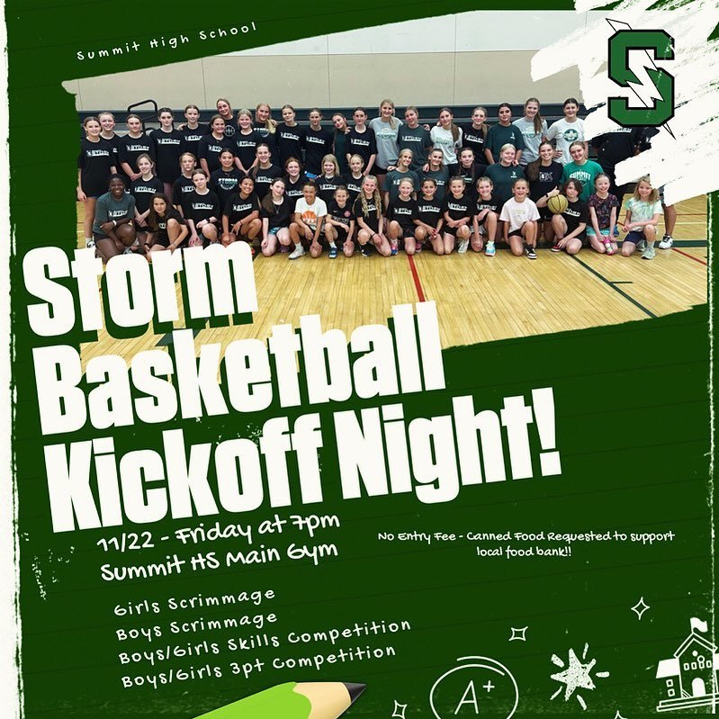 Join us next Friday at Summit High School to kick off the 2024/25 season for @summithighhoops and @summitstormgirlshoops #ourway #alwaystogether