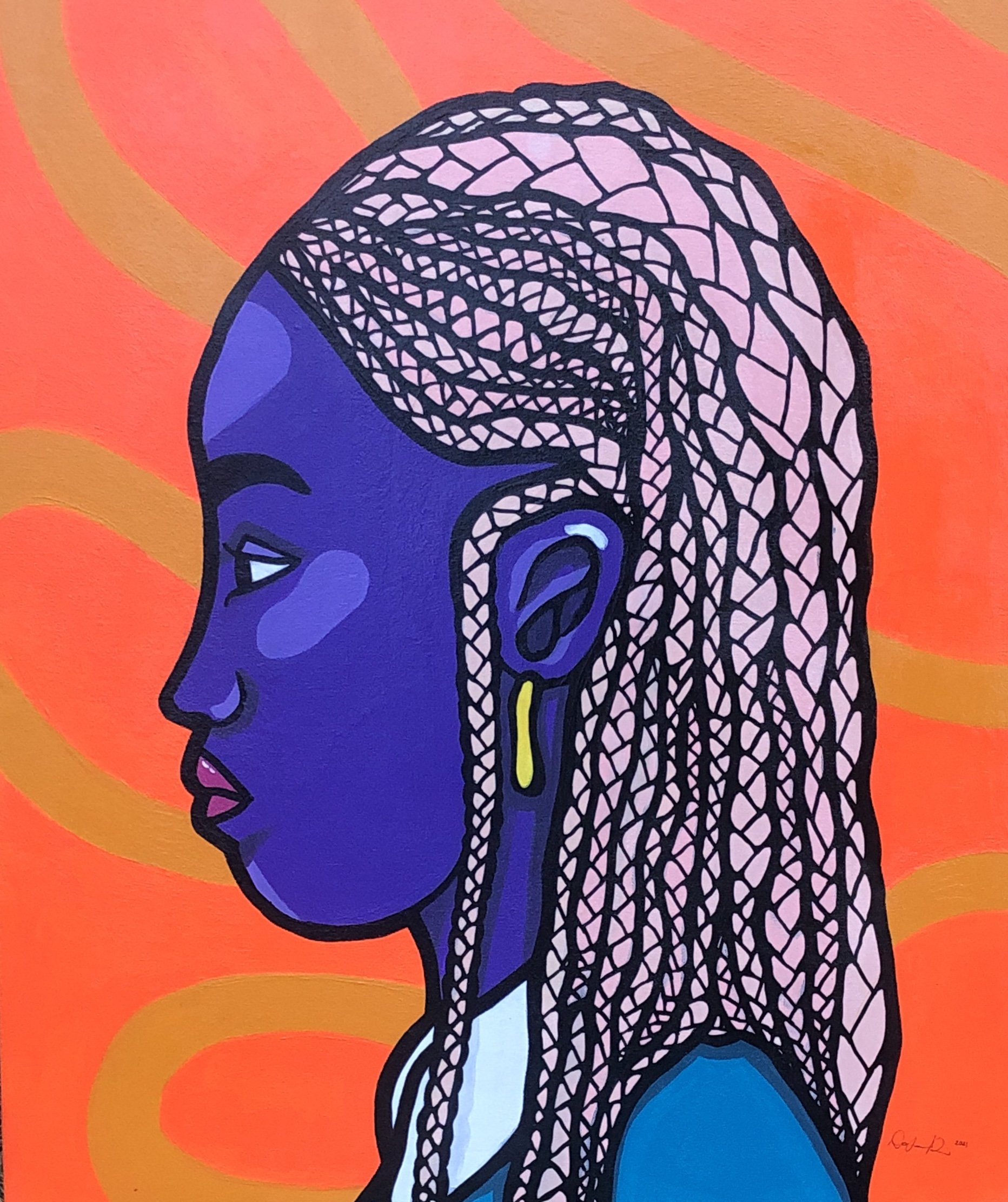 Pink Lemonade Braids (Acrylic, 2021)