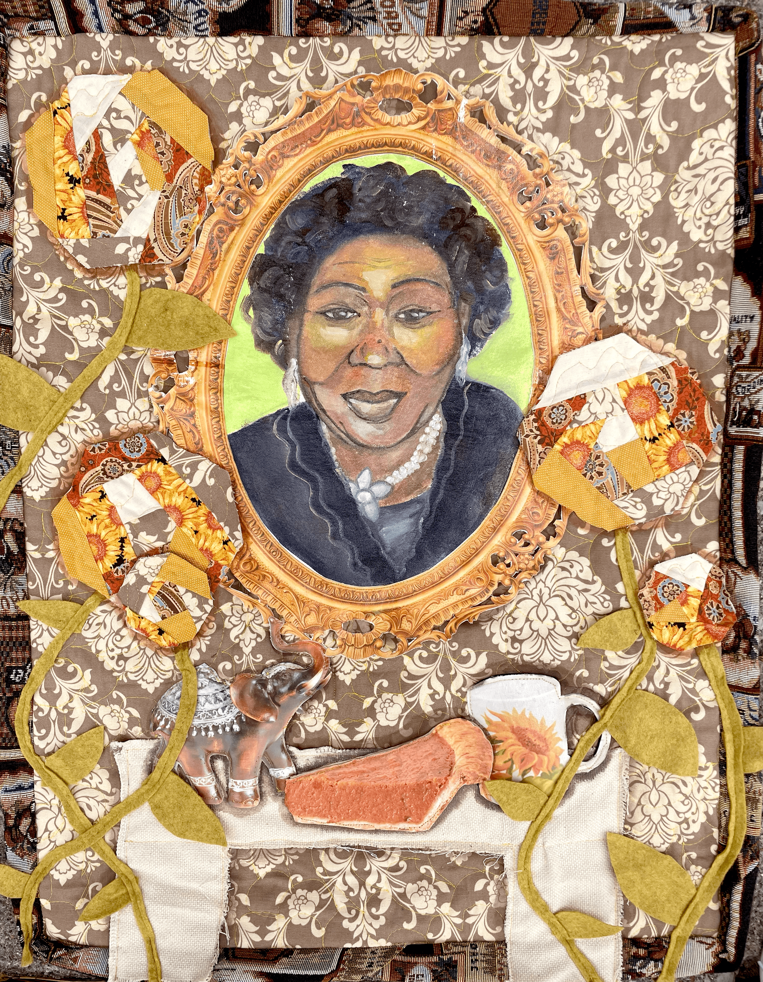 When I Think of You (Fiber, Oil, Mixed media, 2021)