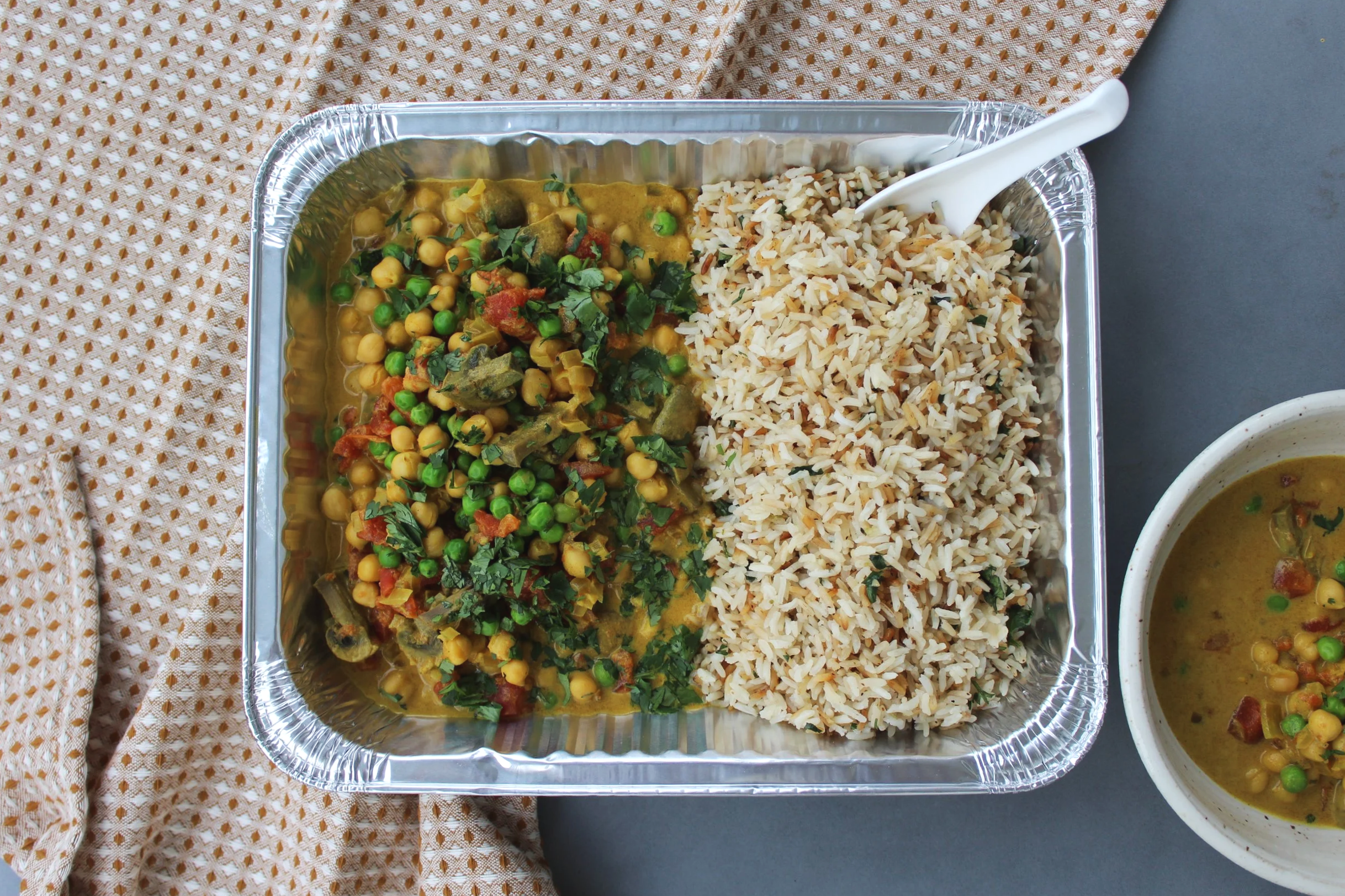 Creamy Coconut Curry with Golden Cilantro Lime Basmati Rice