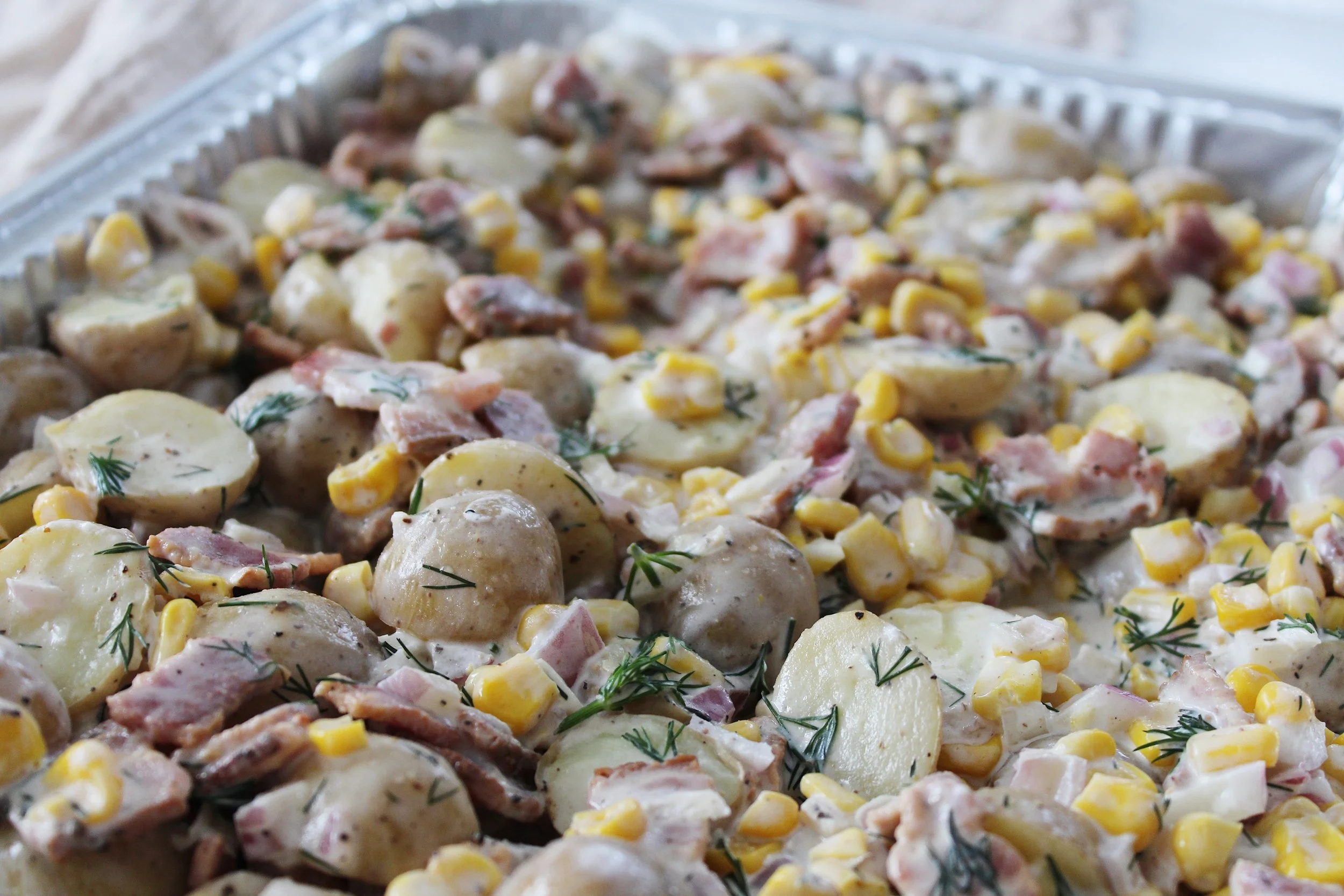 Warm Bacon & Dill Potato Salad