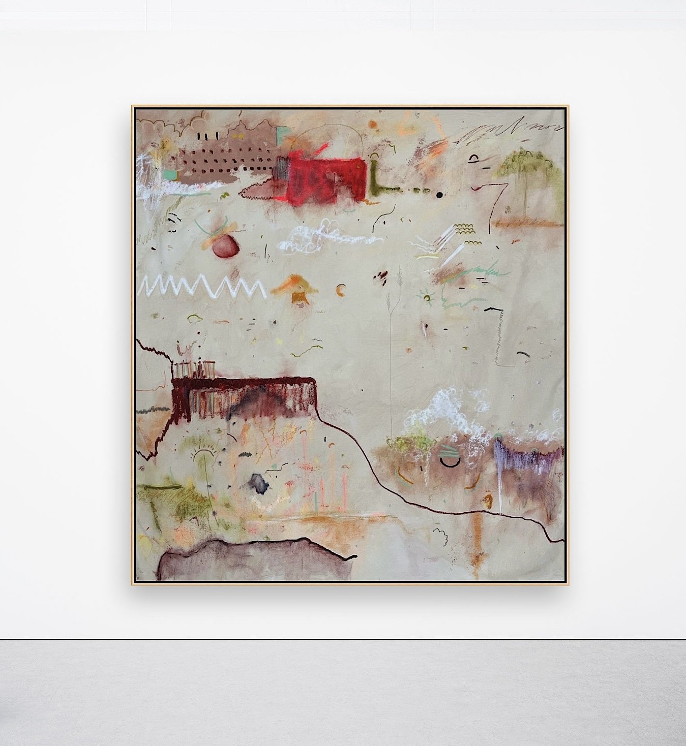 72" x 62"
oil stick, pastel, acrylic, crayon