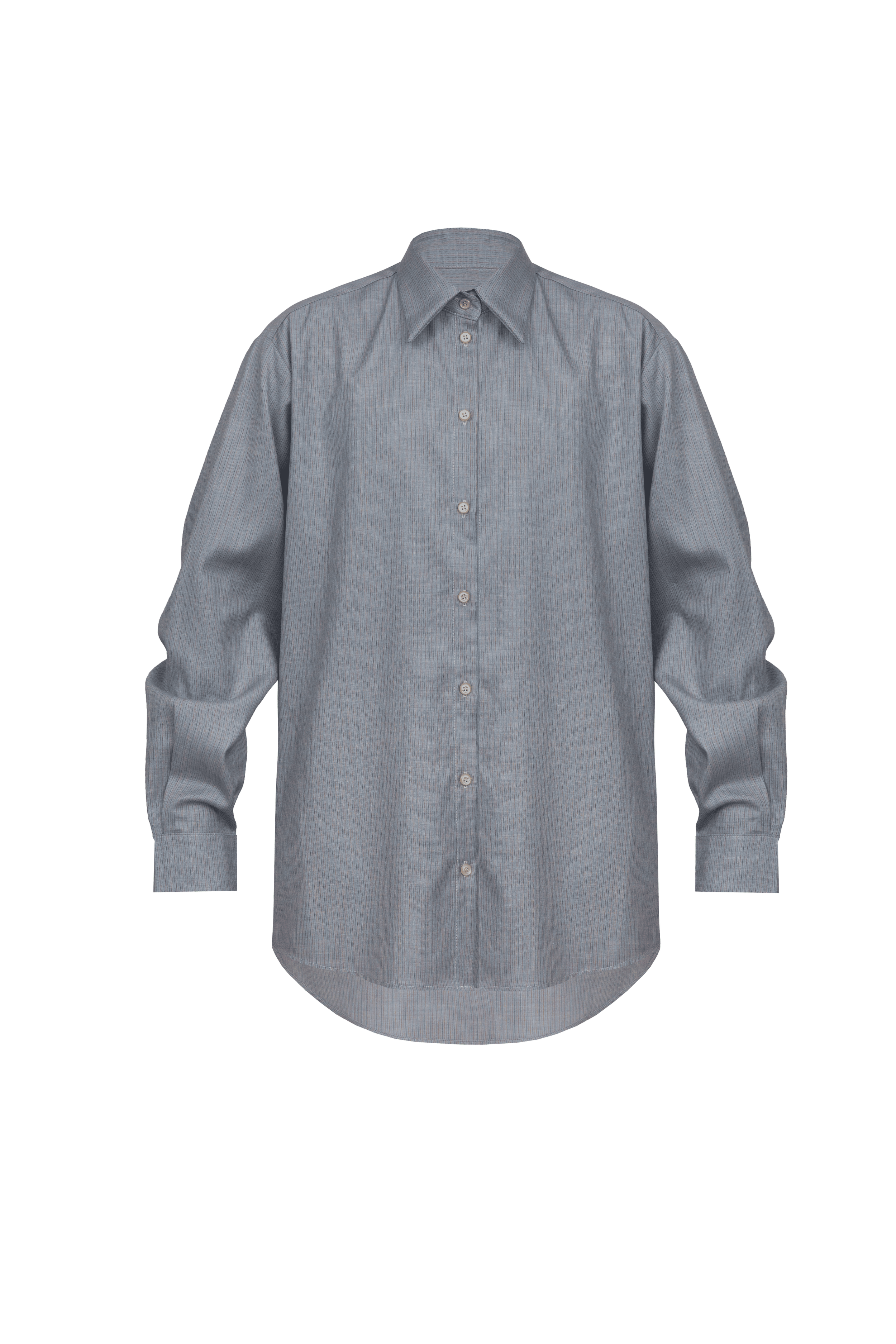 Lennon Collared Shirt in Grey Stripe