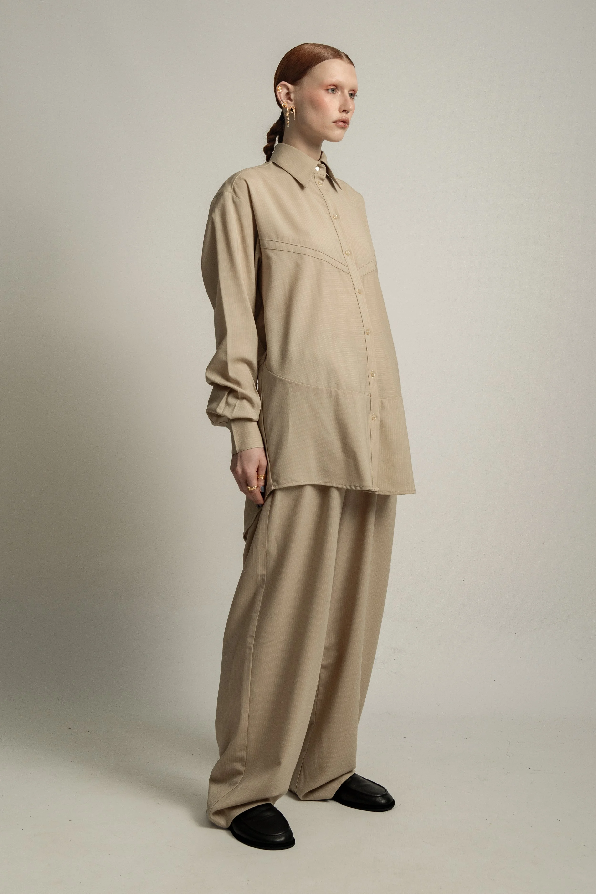 VAN BRUSSEL SIERRA PANELLED SHIRT SIDE
