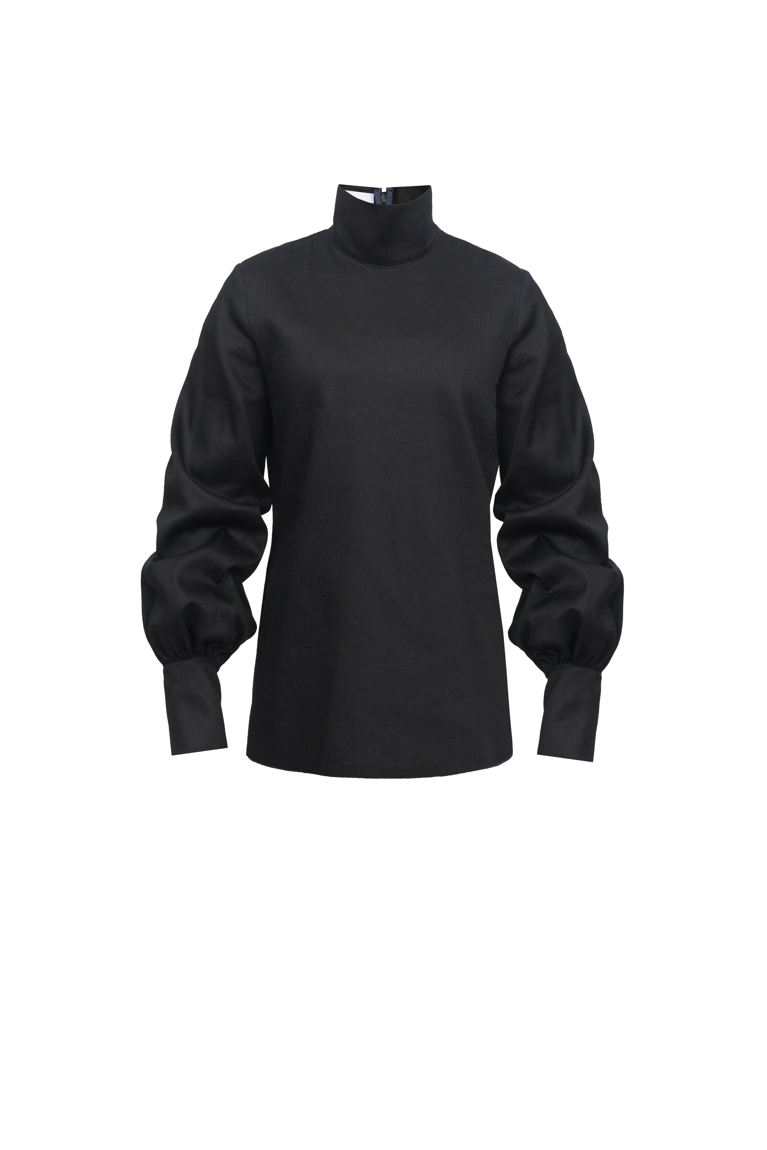 VAN BRUSSEL LIOR BELL SLEEVE JUMPER BLACK FRONT