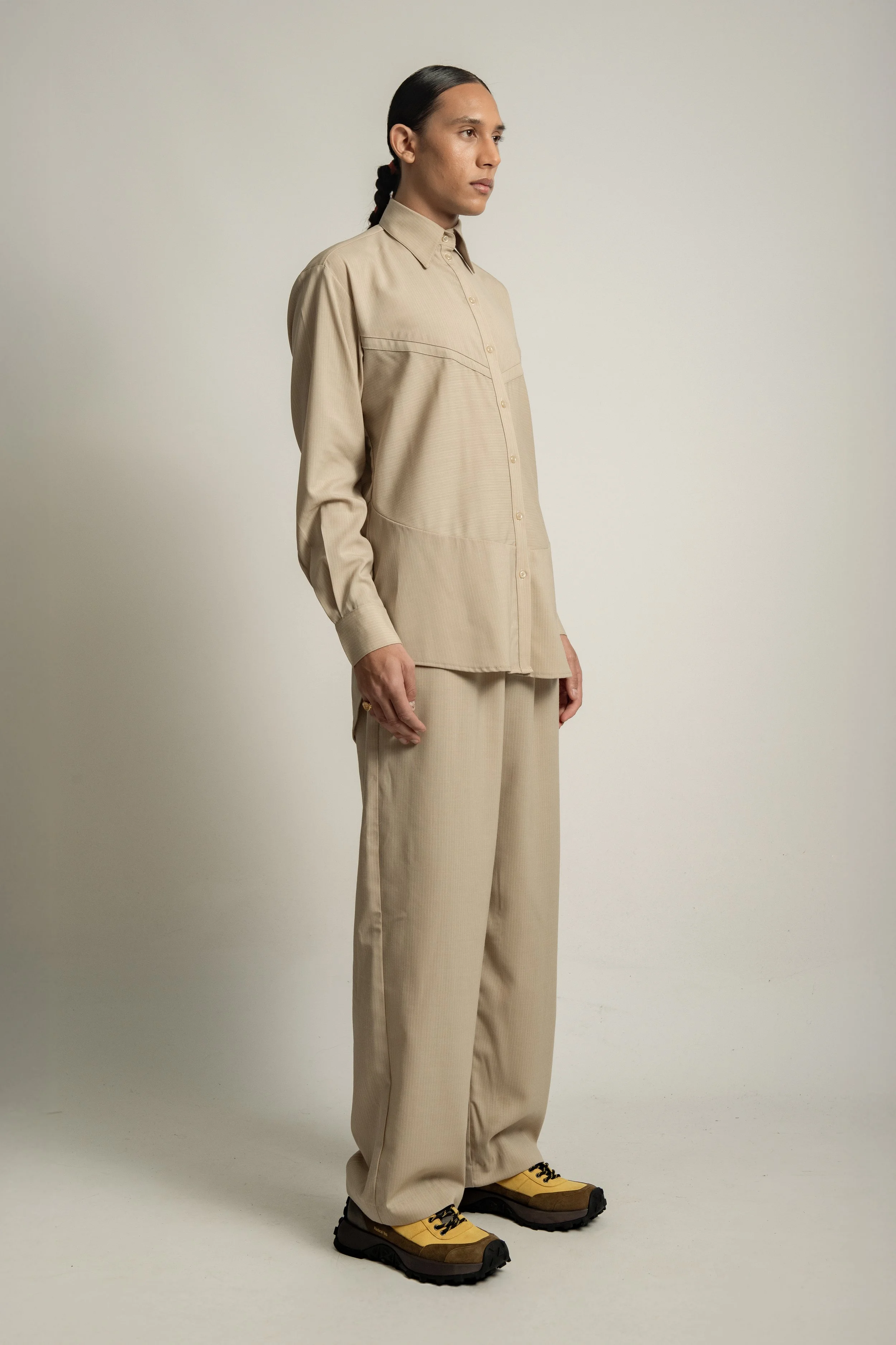 VAN BRUSSEL SIERRA PANELLED SHIRT SIDE