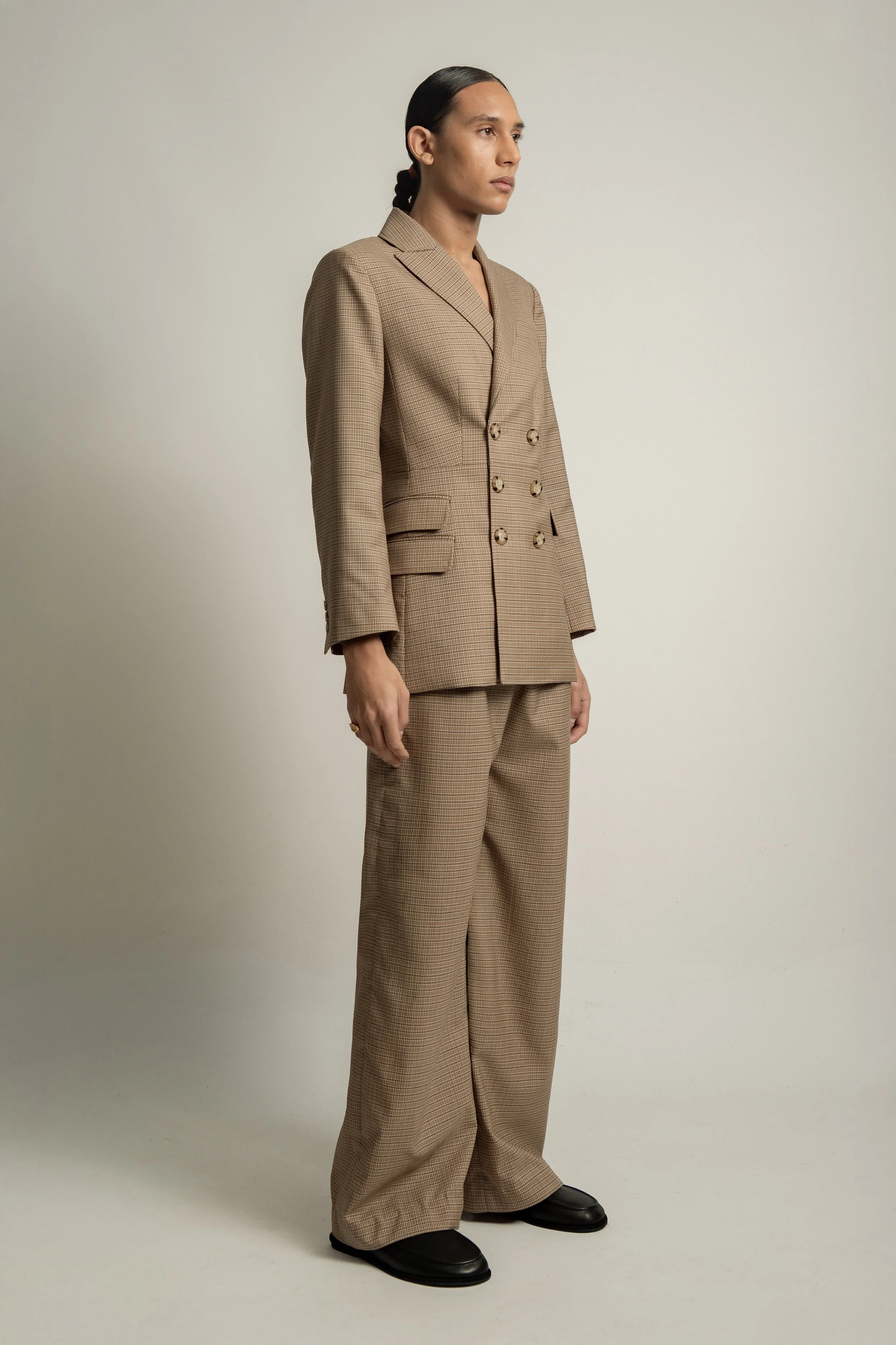 VAN BRUSSEL ALESSANDERO BLAZER IN TATTERSALL CHECK SIDE jpg