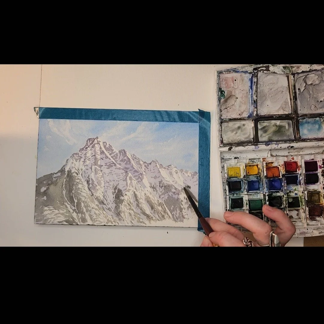 I'm  back for a bit (temporarily and reluctantly) until I get my YouTube channel more established. But im here to say... go check it out! I just posted my first long form tutorial video on how I painted this landscape of North Twighlight Peak. More t