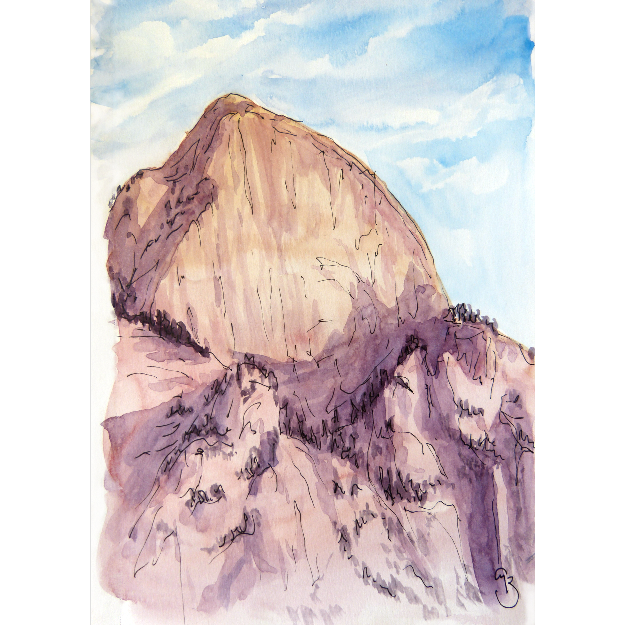 Colorful Half Dome Sunset