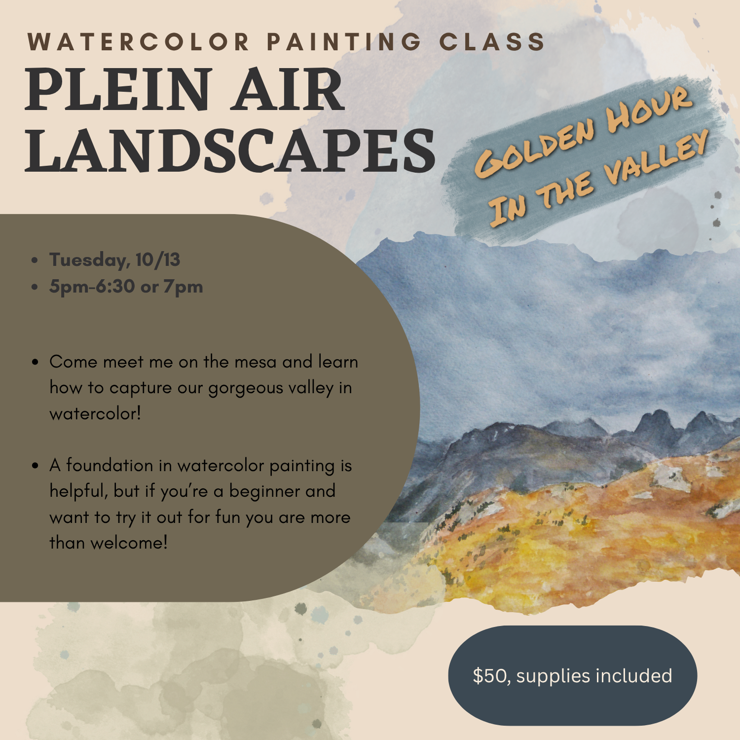 Plein Air Landscape Painting Class