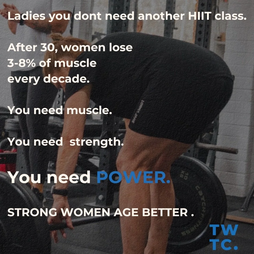 Ladies, you don&rsquo;t need another HIIT class

As women get older, we naturally start losing muscle, strength and power.

Not because we&rsquo;re doing anything wrong.

Just because life gets busy.

We stop sprinting.
We stop jumping.
We stop lifti
