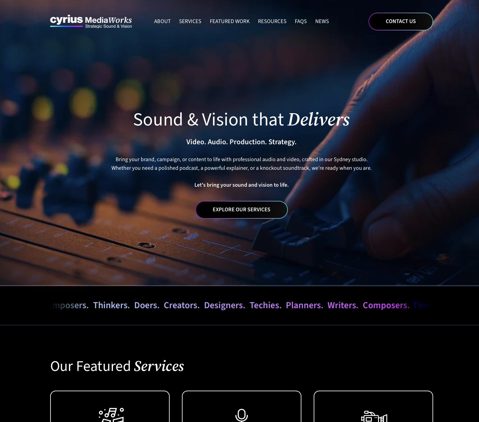 Cyrius MediaWorks - Website Refresh