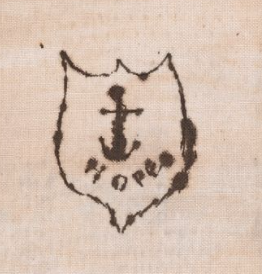 H.P. Lovecraft hand drawn anchor flag of Rhode Island
