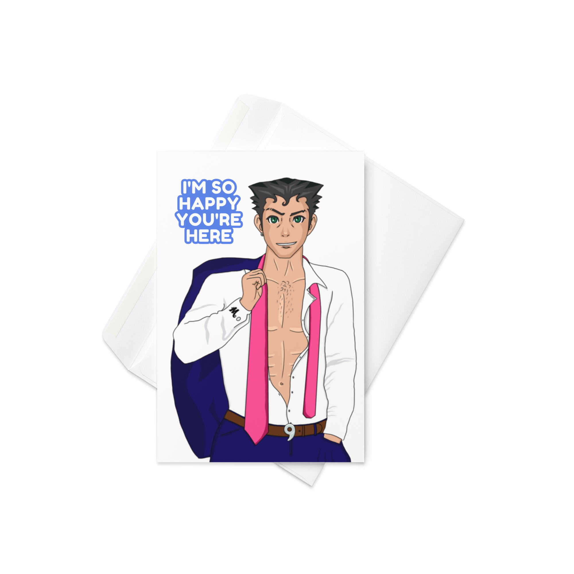 I'm So Happy Yassified Nick Greeting Card (Blue)