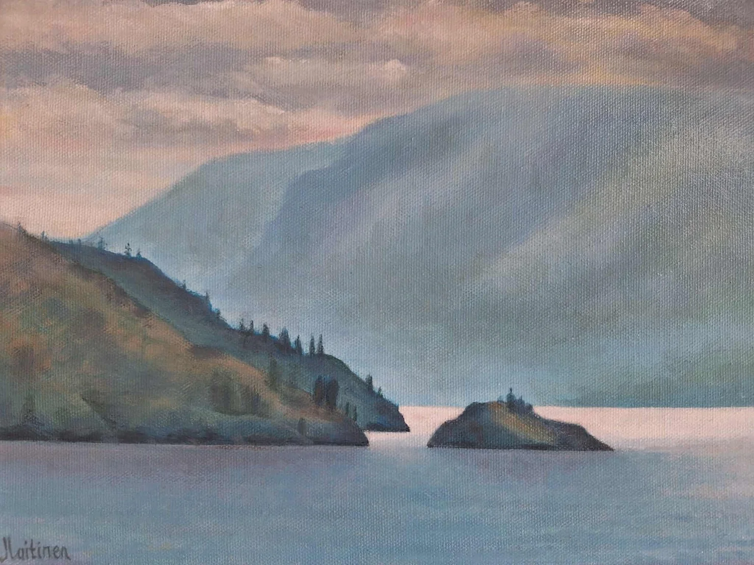 Rattlesnake Island,
9 x 12 in,
Acrylic on Canvas