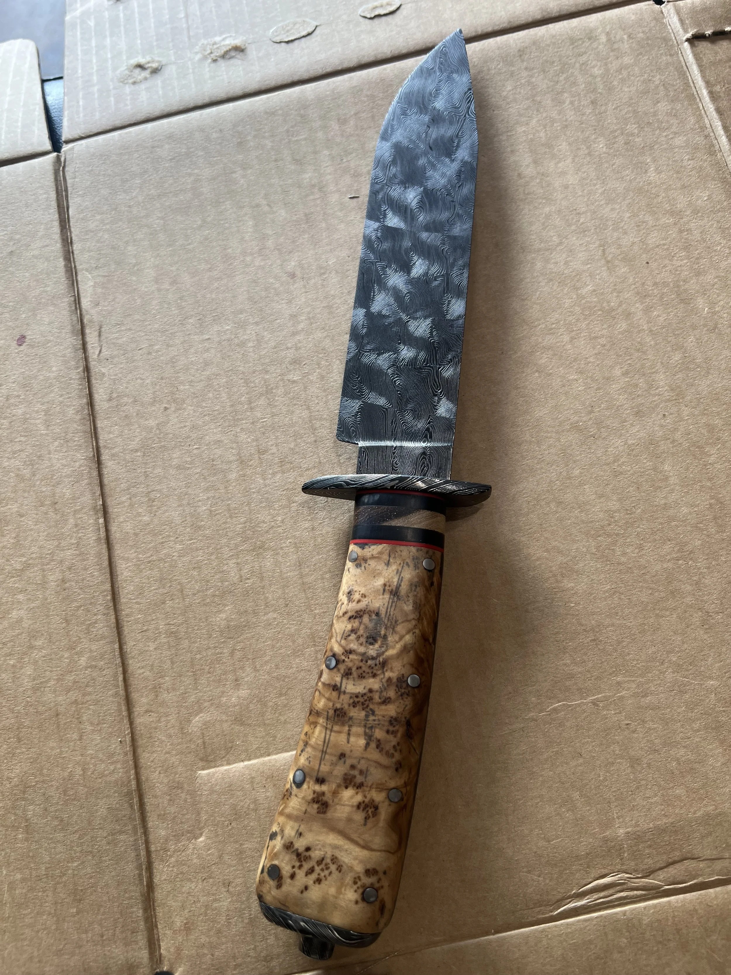 Western Take-Down Damascus Bowie