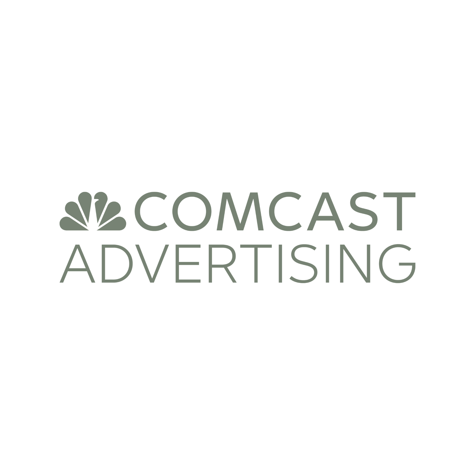 The image contains the NBC peacock logo and the words 'COMCAST ADVERTISING'.
