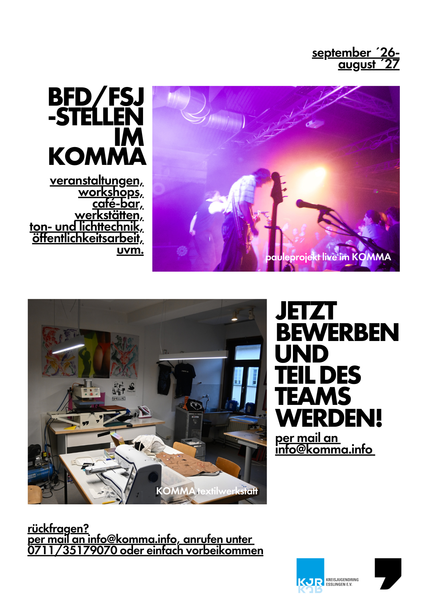 FREIE BFD-STELLEN FÜR 2026/2027