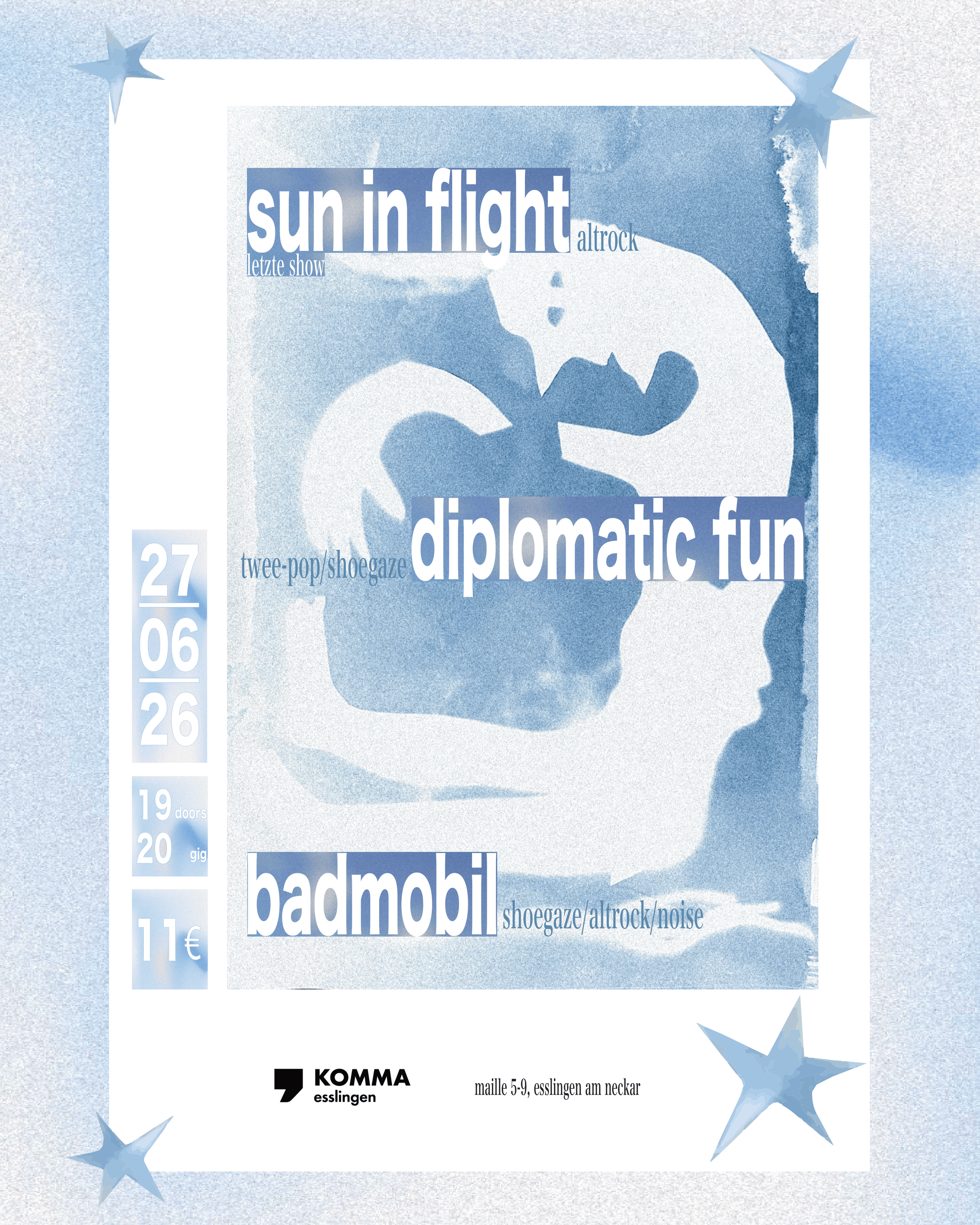 Konzertabend mit Sun in Flight, Diplomatic Fun & Badmobil