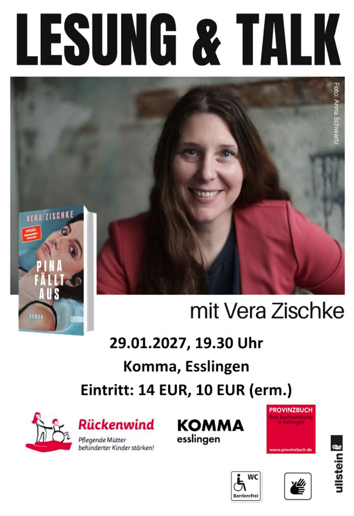 Lesung & Talk mit Vera Zischke – „Pina fällt aus“