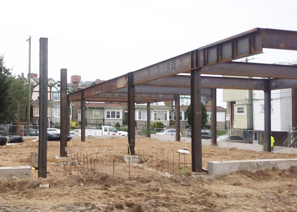1419 Grange Street — structural steel construction photograph.