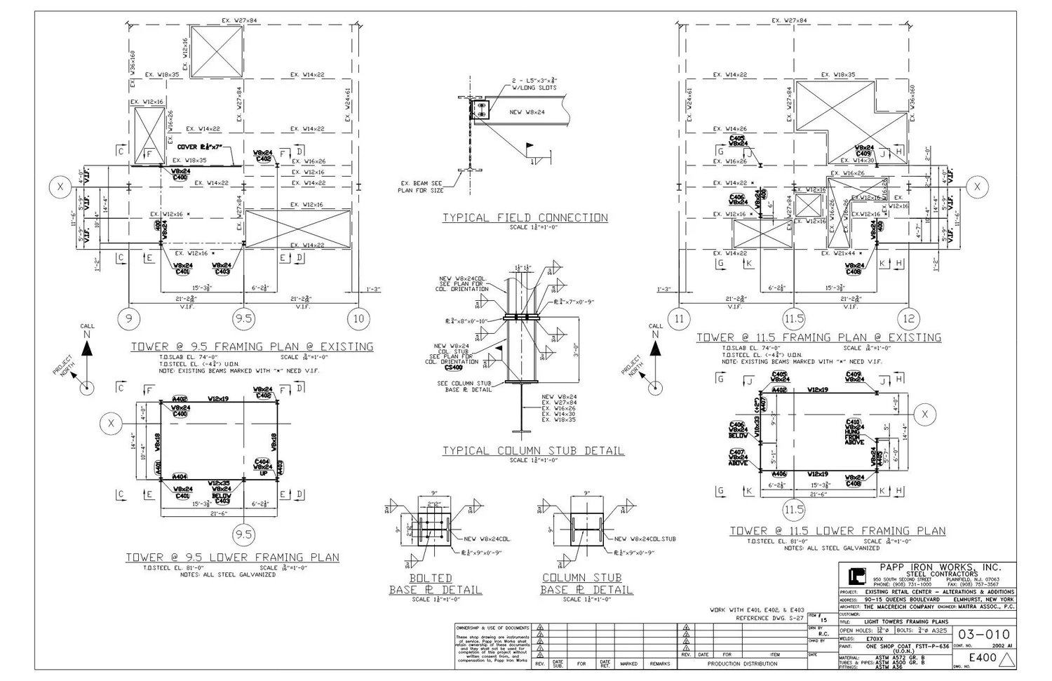 Queens Center Mall — drawing sheet from Raul’s career portfolio.