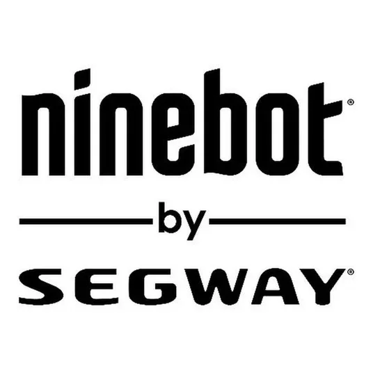 Logo of Ninebot by Segway in black text.
