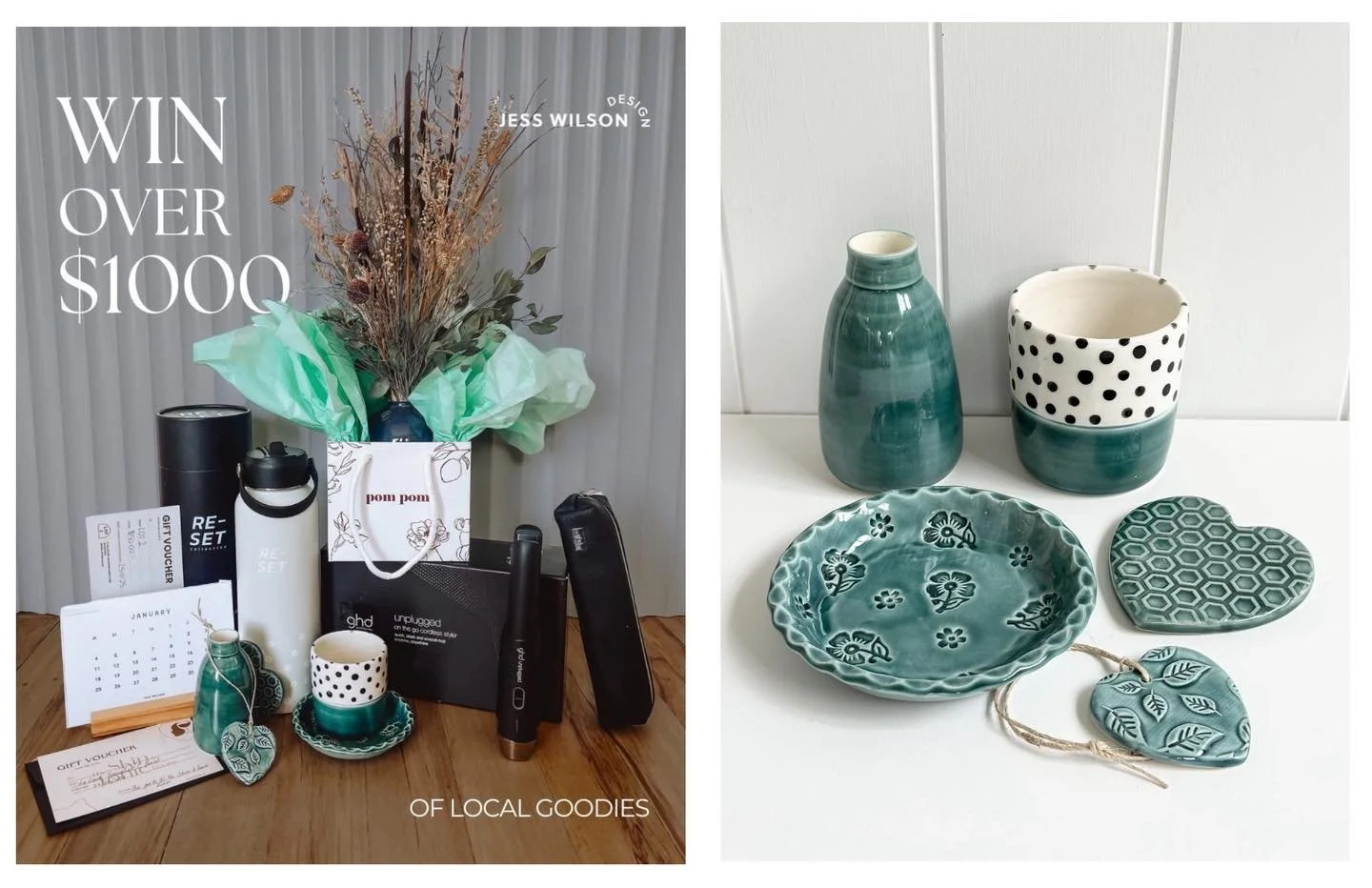 You could be in to win my ceramic set, along with a few goodies from local businesses for her birthday giveaway.  You need to jump over to  @jesswilsondesign_  page and enter to win. All the details are in the post on her page 🙌