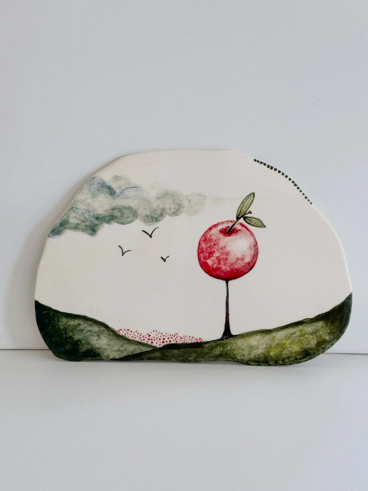 I still enjoy the diversity of what you can do with clay, I bring the artistic  side of my work to Porcelain Wall Hangings.  Visit the @wonder_markets this Saturday to see up close &amp; personal 💚