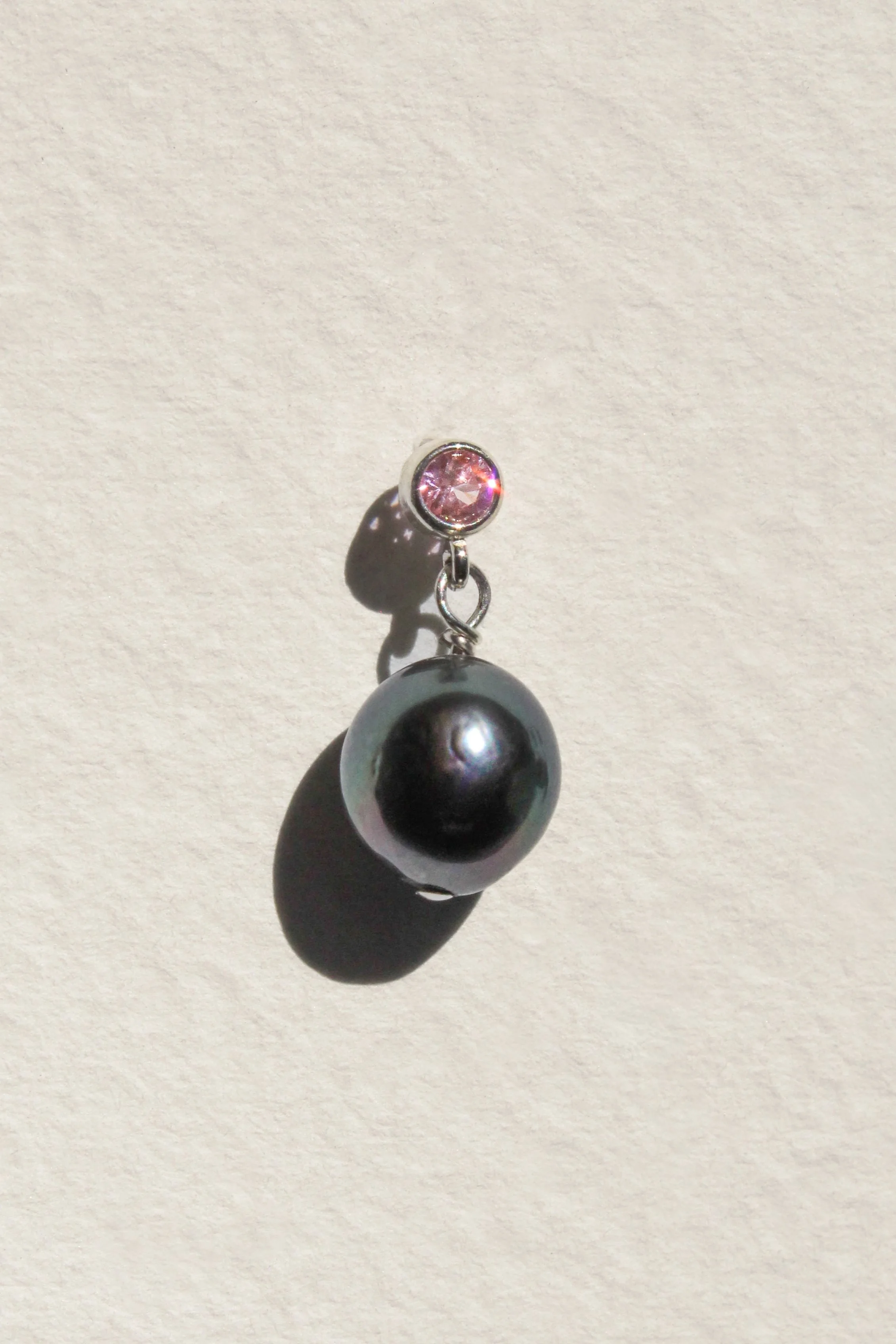 SILVER MIDNIGHT ORCHID EARRINGS