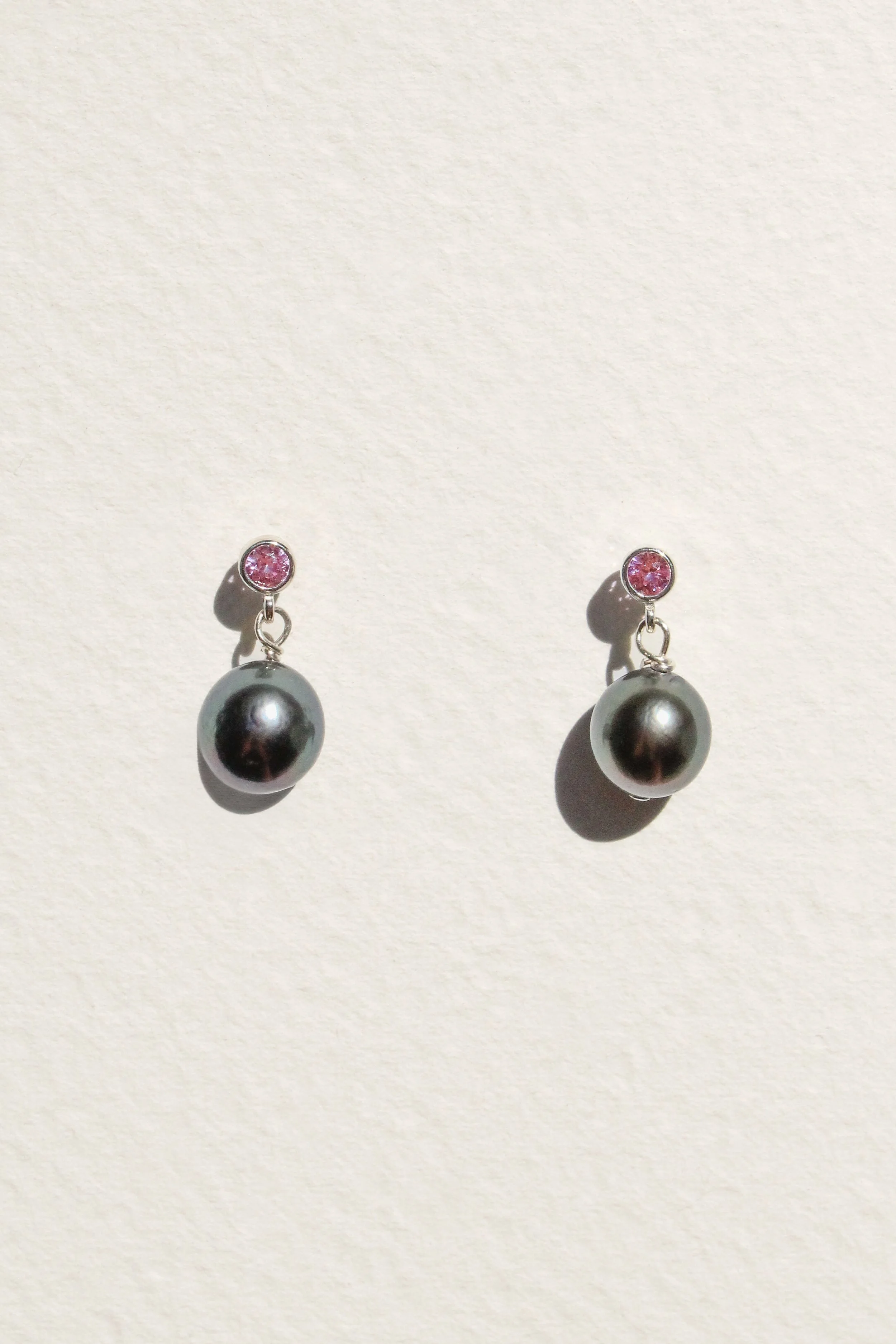 SILVER MIDNIGHT ORCHID EARRINGS