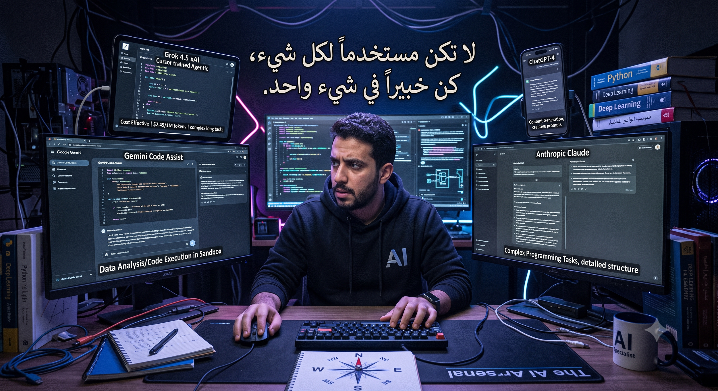 الذكاء الاصطناعي: هل نغرق في بحرِ الأدوات أم نركب موجة الإبداع؟