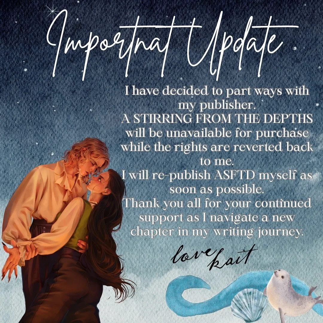 As of today, my publishing contract for A Stirring from the Depths is no more. This is just another chapter in my journey as an author. Please stay close for updates on its re-release as well as my sophomore novel! More to come.

#publishing #bookish