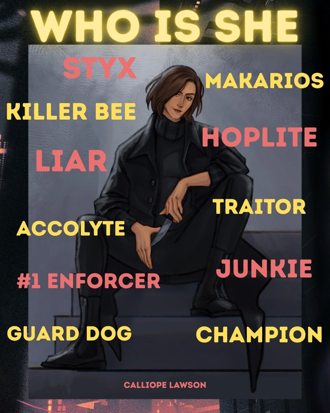 Oracle City: The Makarios is out in 25 days!!!! I&rsquo;m equally terrified and thrilled to have another book going out into the world. 
🔥🔥🔥
If you want a book with fresh takes on Greek mythology, a chaotic mess of a main character who would be no