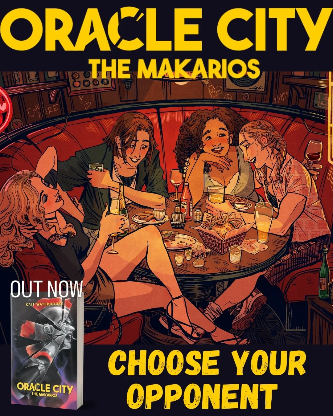 Happy release day to meeeeeee!!
Look at this absolutely stunning piece by the amazing @cyanolov3 !!! My girls are exactly how I dreamed they&rsquo;d be! 
Oracle City is action-packed, but it&rsquo;s not without its tender bff ride or die moments. Ord