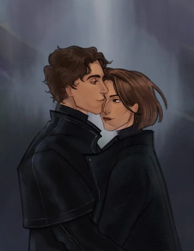 Ivan and Styx trying not to kiss by @Dextrose.png on instagram