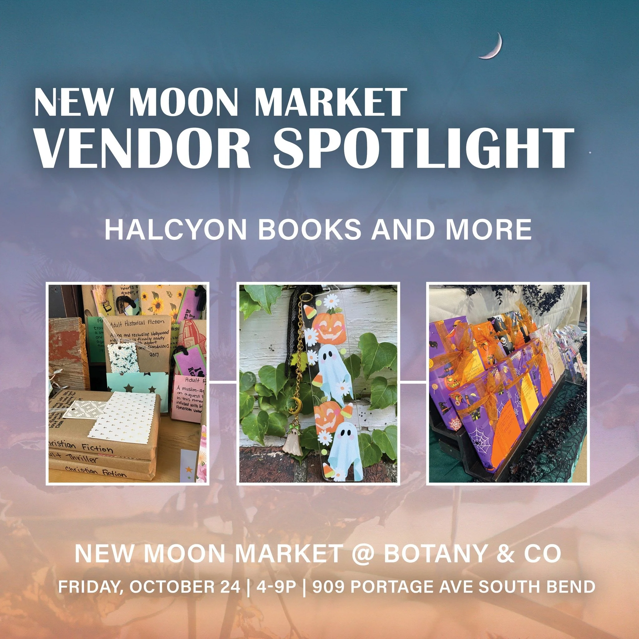 We're just a few short weeks away from our New Moon Market @ The Lot Next Door, so let's get to know some of our vendors!
Welcome @halcyonbooksandmore, a local pop-up bookshop offering stories and bookish items for endless adventures. Enjoy mystery