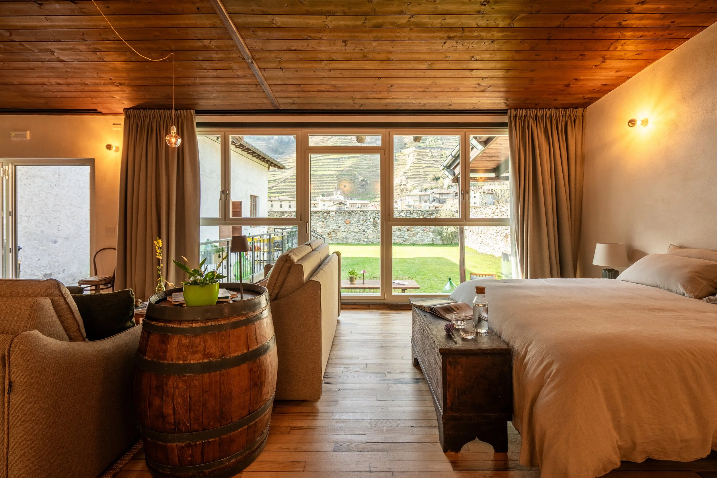 Vista panoramica sui vigneti alpini