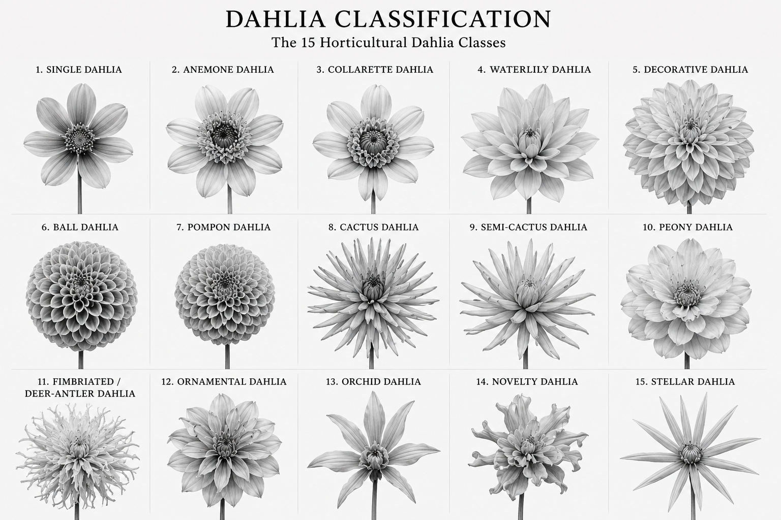 Dahlia Classifications