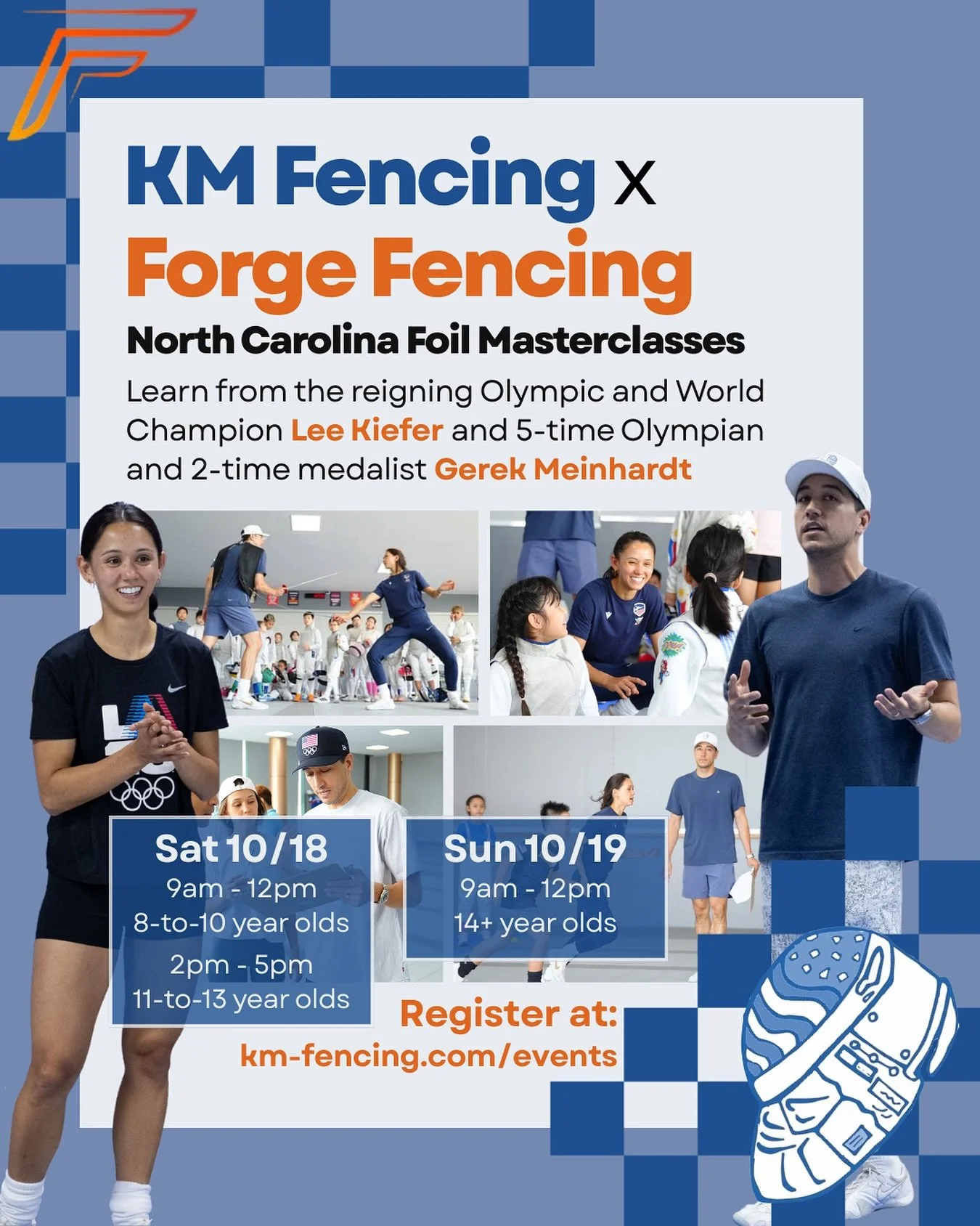 📣 Registration now open for our Masterclasses in 𝗗𝘂𝗿𝗵𝗮𝗺, 𝗡𝗼𝗿𝘁𝗵 𝗖𝗮𝗿𝗼𝗹𝗶𝗻𝗮 on October 18th and 19th!

@leetothekiefer and @gerekmeinhardt are excited to run three foil Masterclasses this October at @forge.fencing. Get ready to work h