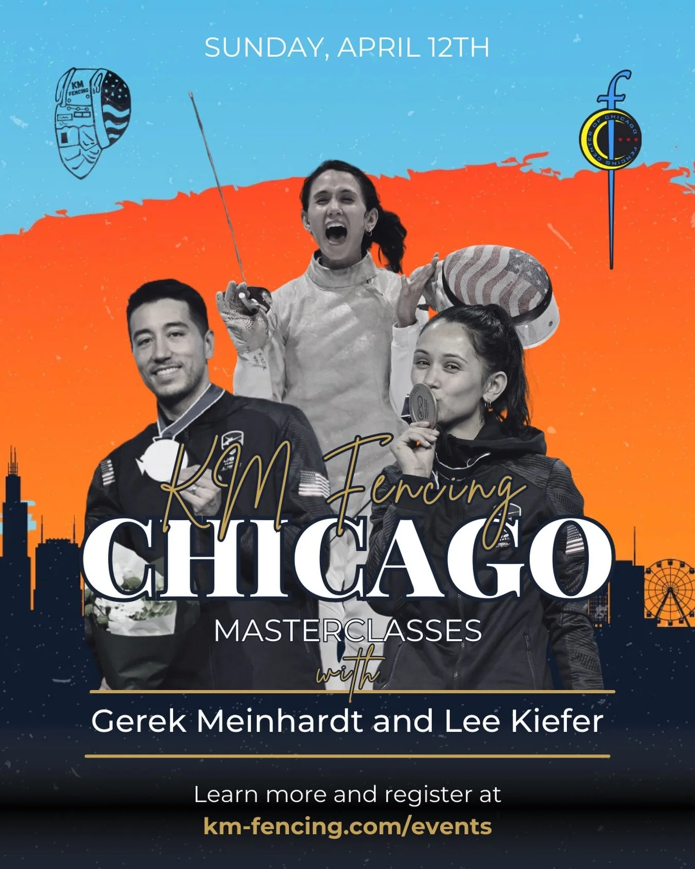Join Lee and Gerek on April 12th at @fencing_chicago!

Space in the two masterclasses is limited so sign up soon to reserve your spot.

Learn more and register at: 𝗸𝗺-𝗳𝗲𝗻𝗰𝗶𝗻𝗴.𝗰𝗼𝗺/𝗲𝘃𝗲𝗻𝘁𝘀