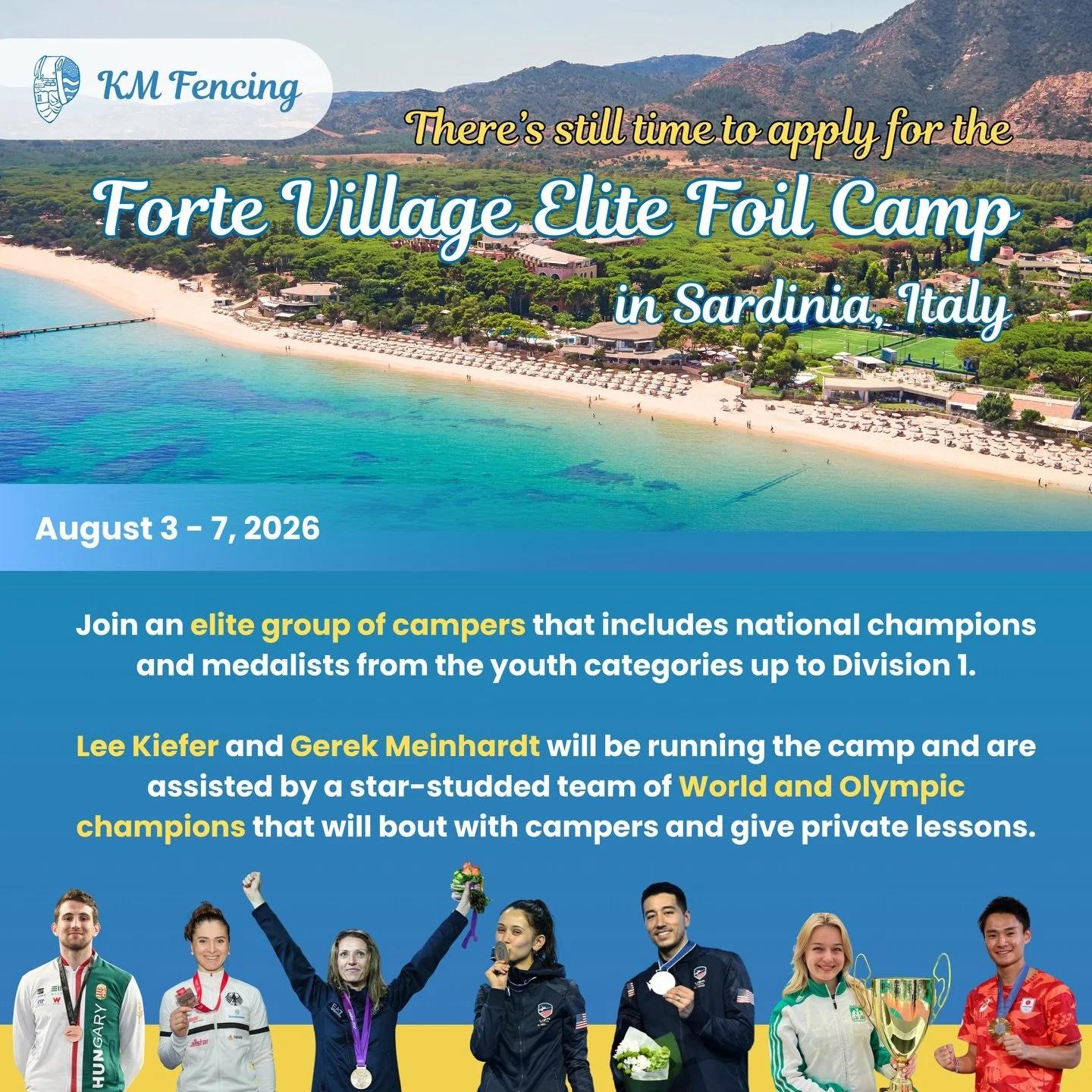 Italy camp in t-minus 2 months! 🌊🤺