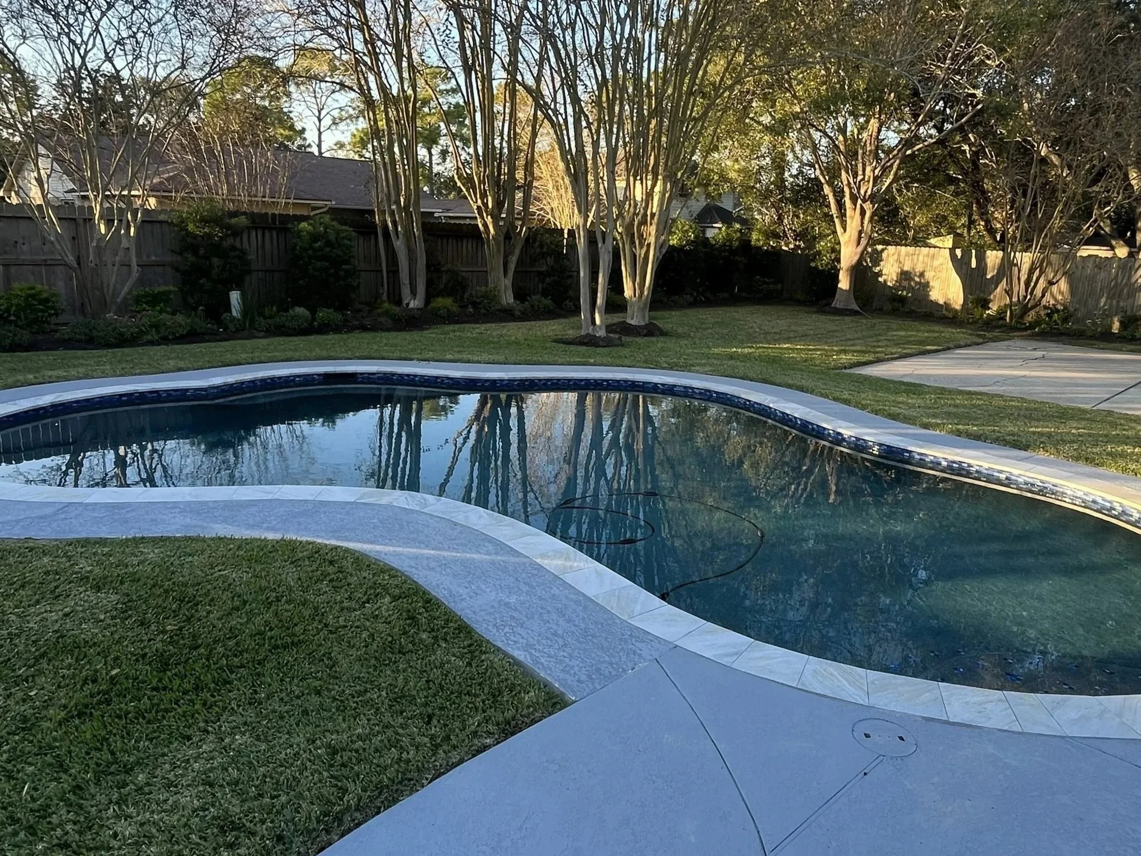 Falcon Ridge pool remodel in Friendswood, Texas