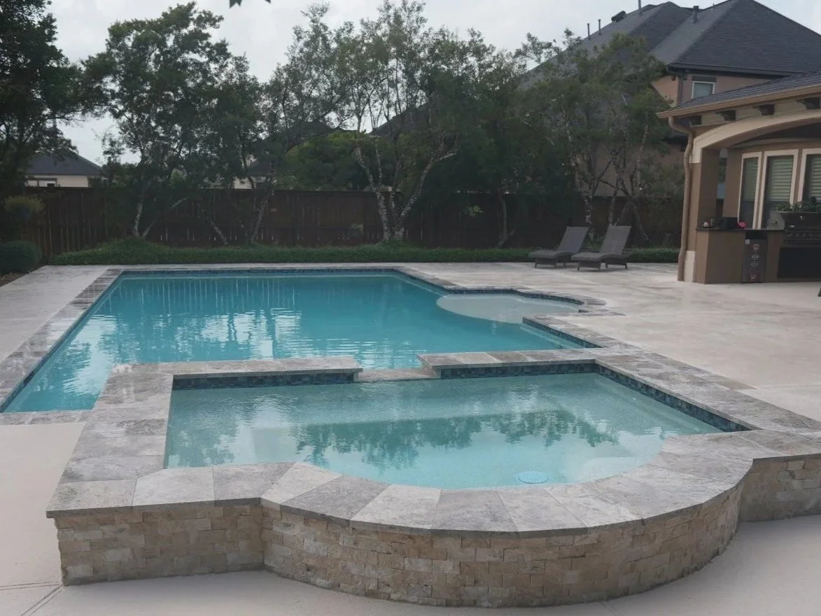 Sterling Ridge Estates pool remodel in Friendswood, Texas