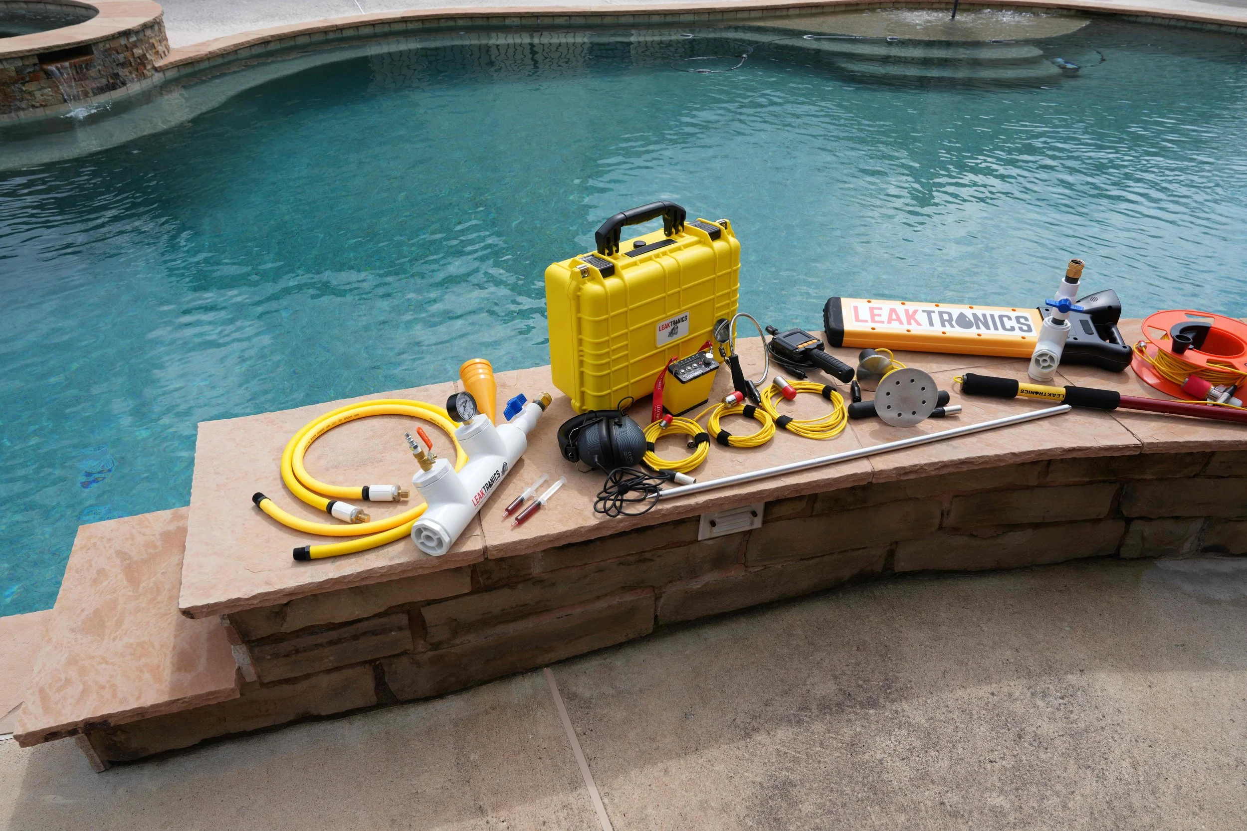 Flagship uses the LeakTronics Swimming Pool Pro equipment system