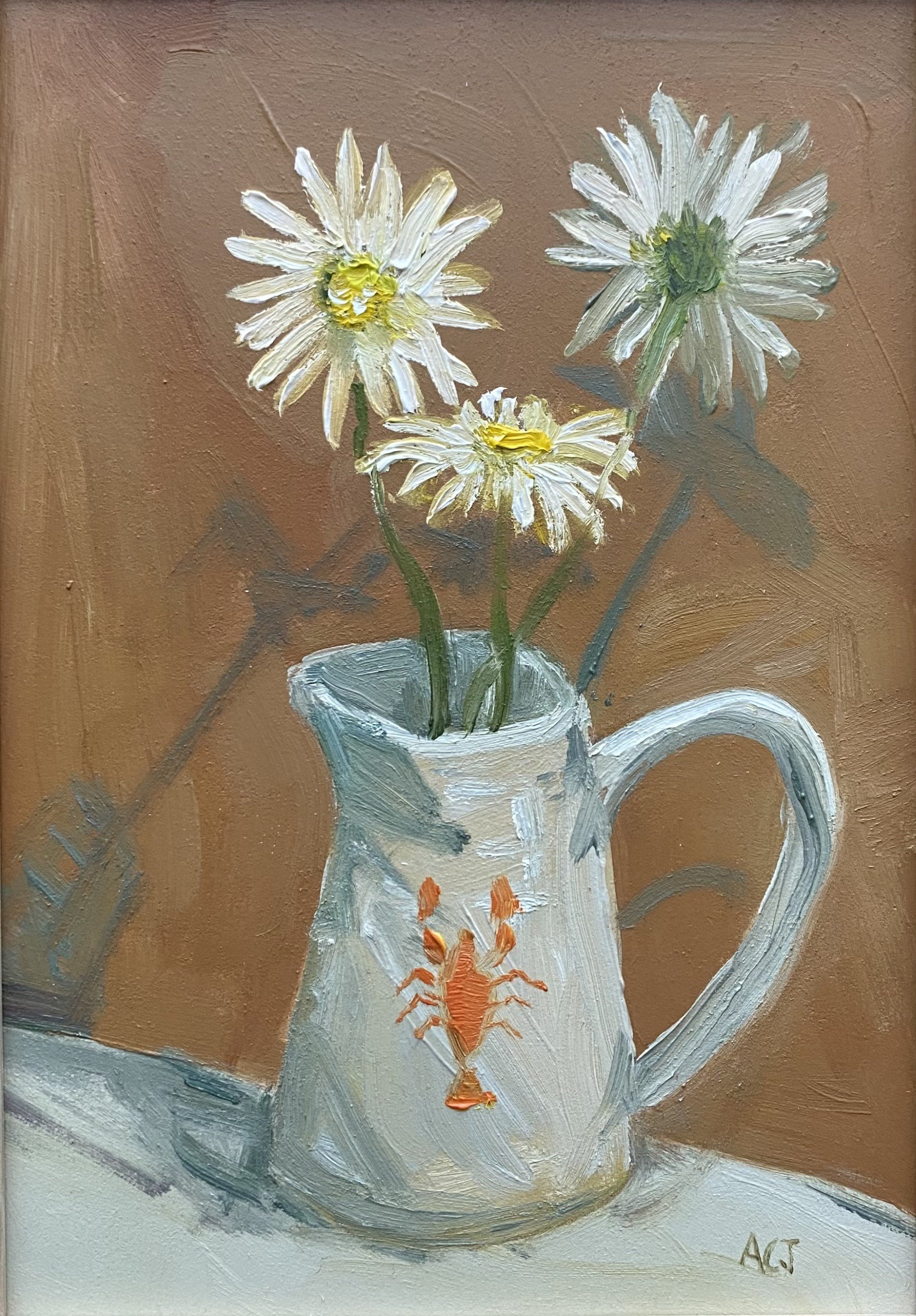 'Dog Daisy's in Small Jug'. 21 x 15cm. Oil on board. £250.jpg